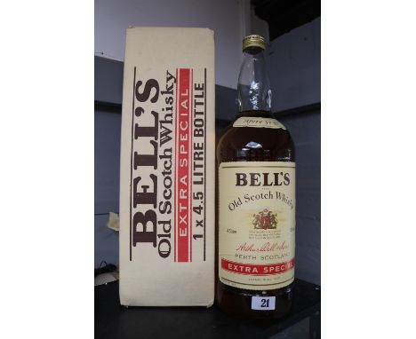 Boxed 4.5 Litre bottle of Bells Old Scotch Whisky 40% Vol 