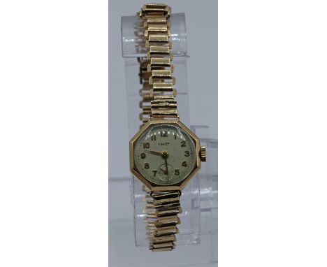 Vintage CROFF 9ct Solid Gold Watch 15.39gms c1957. Vintage solid 9ct gold CROFF watch and strap. Manual wind and working. Hal