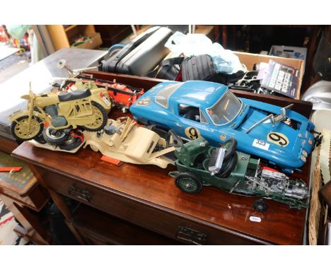 Action Man German Motorcycle with side car and a collection of Vintage Models 