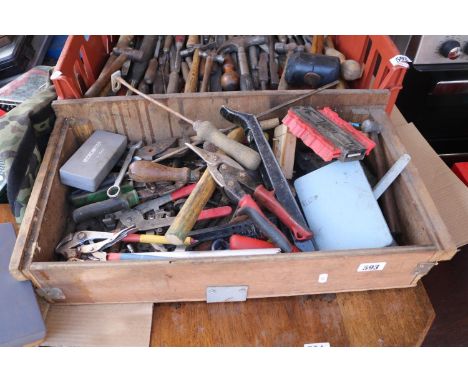 Box of assorted hand Tools 
