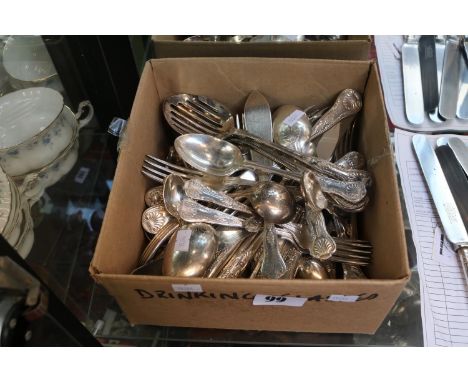Collection of assorted Silver plated Flatware to include Kings Pattern 
