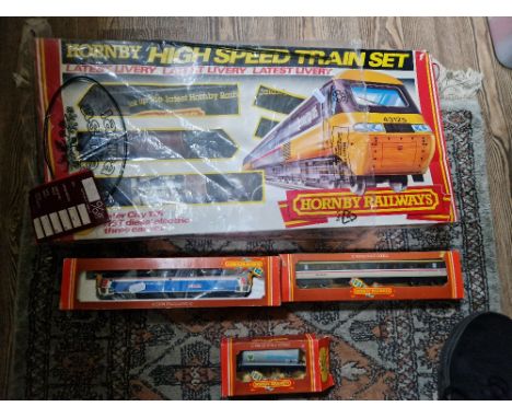A Hornby high speed train set with boxed rolling stock &amp; a BR Co-C0 diesel engine  