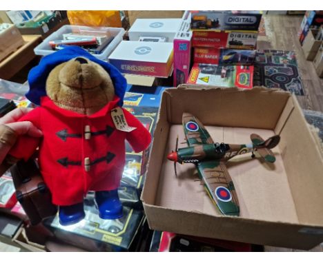 A Paddington Bear &amp; a metal model plane  