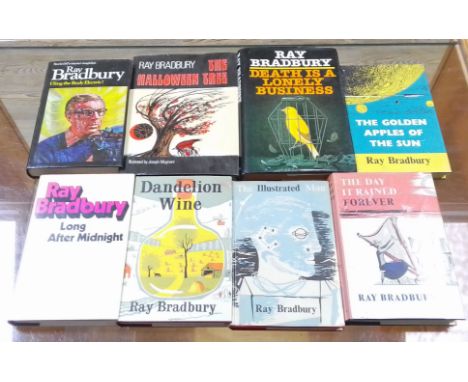 Ray Bradbury, eight hardbacks comprising: Long After Midnight, Dandelion Wine, The Illustrated Man, The Day It Rained Forever