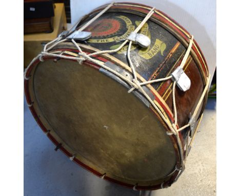 A large Salvation Army Edinburgh Congress Hall Band drum, diameter approx 80cm.