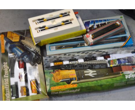 A boxed Hornby Connex Suburban 00 gauge train pack, no.R2307, a boxed incomplete Hornby 'The Rail Freight' electric train set