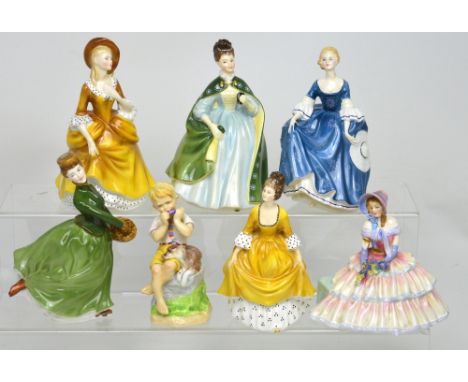 Six Royal Doulton ladies; HN2318 'Grace', HN2343 'Premiere', HN2307 'Coralie', HN2275 'Sandra', HN1731 'Daydreams', HN2335 'H