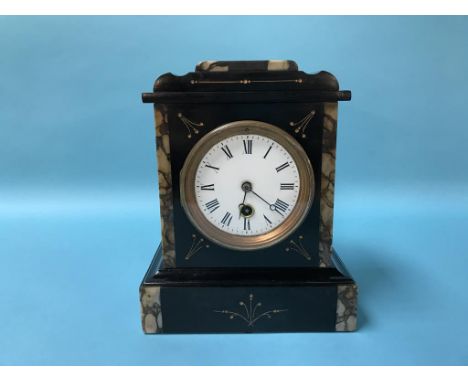 A slate mantle clock