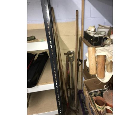 A quantity of gardening tools