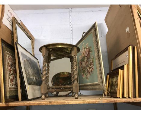 Various pictures, fire screen etc.