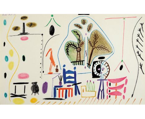 Pablo Picasso , 1881-1973,  'L´Atelier a La Californie', Farblithografie, Drucker/Verlag: Cercle d´Art, Paris 1960, PP, Motiv