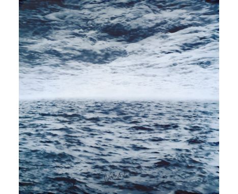 Gerhard Richter, geb. 1932,  'Seestück (See- See)', Kunstdruck, Hrsg. Nationalgalerie Berlin, handsign., unter Plexiglas gera
