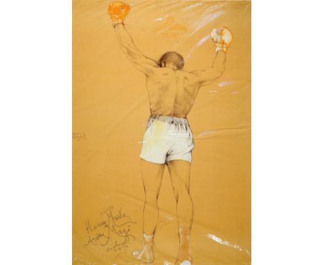 Bruno Bruni, Farblithografie,  Henry Maske, handsigniert, num. 66/125, ca. 72.5 x 50.5 cmBruno Bruni, color lithograph, Henry