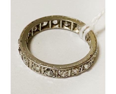 DIAMOND FULL ETERNITY RING SIZE M 3.2 GRAMS