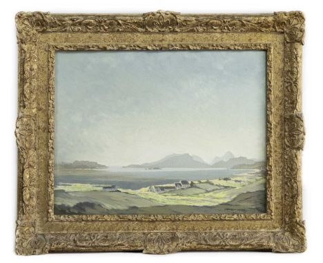THOMAS CALLANDER CAMPBELL MACKIE (SCOTTISH 1886 - 1952),AROS, ISLE OF MULLoil on canvas, signedimage size 36cm x 46cm, overal