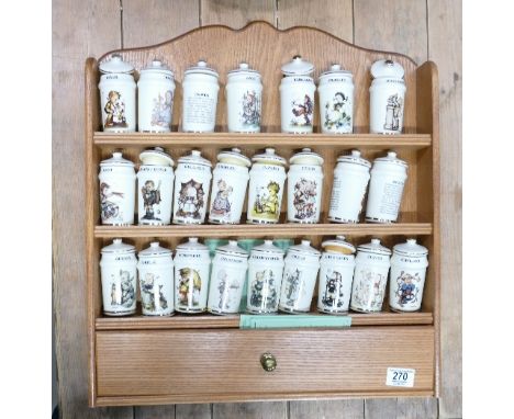 M.J. Hummel  Little Companions Spice Jars Complete Set [24]: with wooden display &amp; certs 