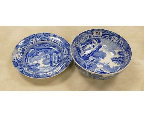 Spode Italian ware Fruit Bowl: With Shallow bowl. (2)