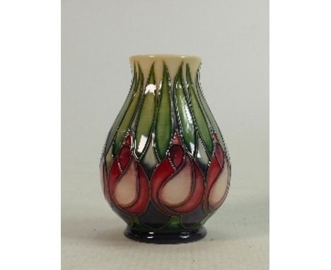 Moorcroft April tulip vase: Height 10cm 