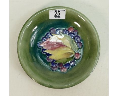 Moorcroft Leaf and berry shallow bowl: 18.5cm diameter 