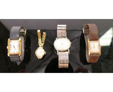 Vintage ladies &amp; gents wristwatches: including Marvin, Rotary, Oris etc (4) 