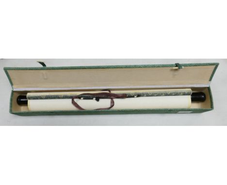 Cased Large Chinese Wall Scroll: 