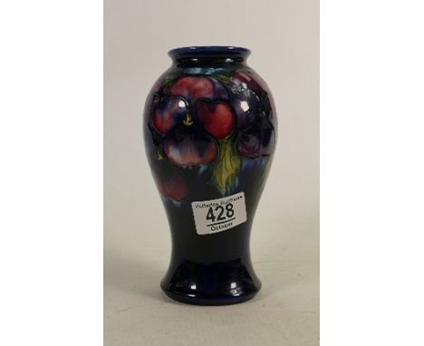 Walter Moorcroft Pansy vase: C1950s, h18.5cm. 