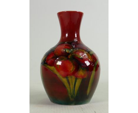 Moorcroft Flambe Walter Moorcroft Freesia vase: Height 12cm. 