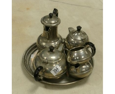 Lion Pewter 6 Piece Tea service: 