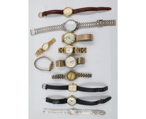 A collection of ladies and gents wristwatches, including Junghans and Ingersoll, some require new batteries. UK P&amp;P Group