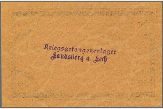 Landsberg Am Lech Kriegsgefangenenlager 50 Mark 1 9 1917 Marmoriertes Papier Rs Stempel Ka