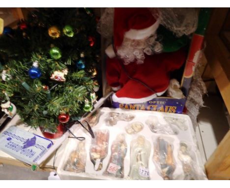 Mixed Christmas decorations. All electrical items in this lot have been PAT tested for safety and have passed. This does not 
