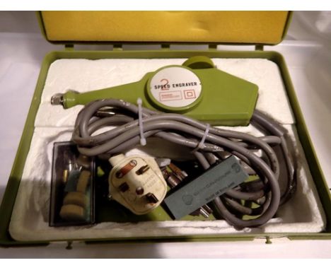 Burgess two speed engraver with tools. Not available for in-house P&amp;P 