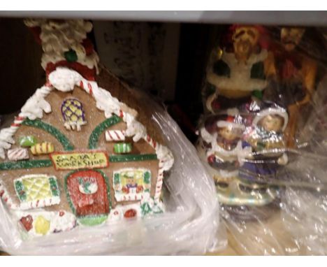Mixed Christmas decorations including Thomas Pacconi. All electrical items in this lot have been PAT tested for safety and ha
