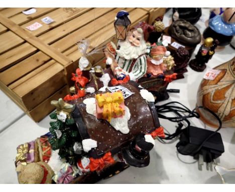 Fibre-optic Christmas train ornament. All electrical items in this lot have been PAT tested for safety and have passed. This 
