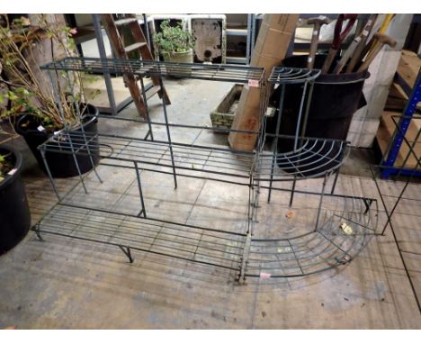 Metal garden step plant display. Not available for in-house P&amp;P 