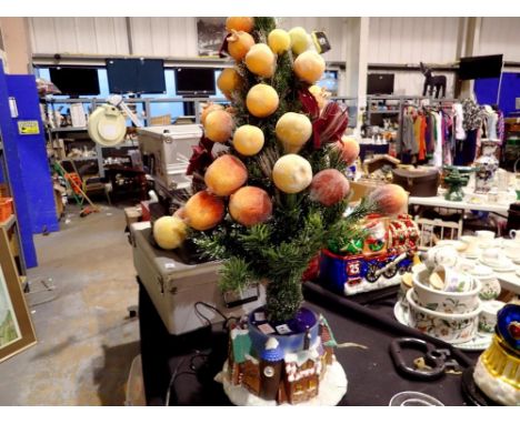Fibre-optic Christmas tree, H: 85 cm. All electrical items in this lot have been PAT tested for safety and have passed. This 