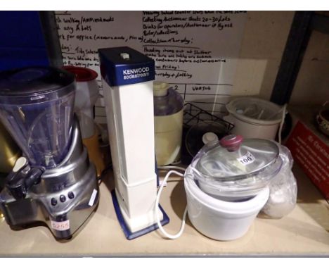Mixed kitchen equipment, including mixers. All electrical items in this lot have been PAT tested for safety and have passed. 