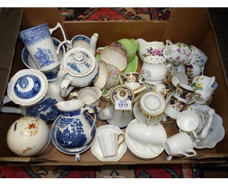 A quantity of part tea sets including Adams "English scenic'', Queens "Country Meadow", plus Noritake coffee service and nurs