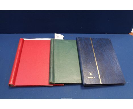 Three stamp albums including Simplex and Rapide 8 with contents of GB and Commonwealth stamps.