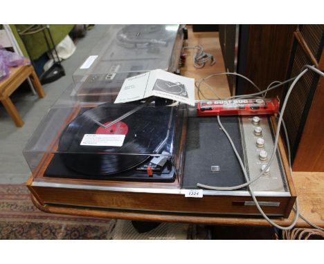 An "Elizabethan" Music Centre  having a Garrard 2025 TC Record Deck and pair of "System 4" Loudspeakers.