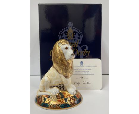 A Royal Crown Derby paperweight, Heraldic Lion, the second in a series inspired by Heraldic Beasts, designed by Louise Adams,