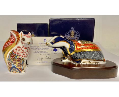 A Royal Crown Derby paperweight, Welbeck Squirrel, the first in the Creatures of Sherwood Collection, exclusive to Connaught 
