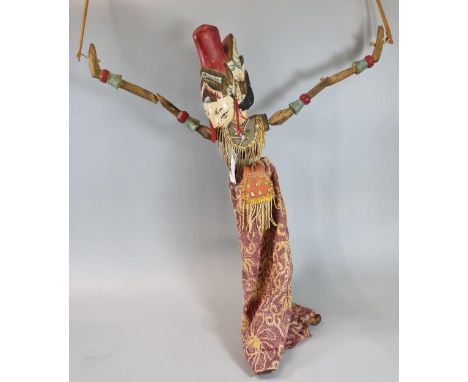 Vintage Asian marionette stick puppet with painted wooden head.  (B.P. 21% + VAT) 