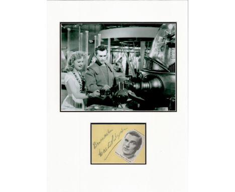 Walter Pidgeon 16x12 overall Forbidden Planet mounted signature piece includes signed album page and a fantastic black and wh