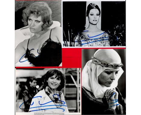 Claudia Cardinale signed photo collection. 3 included. Tunisian-born Italian film actress who starred in some of the most acc