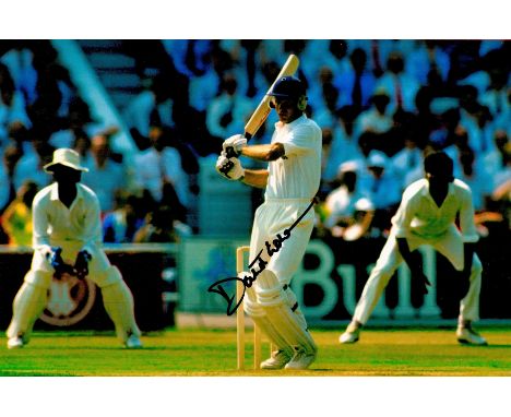 David Gower signed 12x8 colour photo superb image of the graceful England let hander. David Ivon Gower OBE (born 1 April 1957