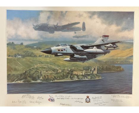 Ronald Wong Multi Signed Colour 28x20 Print Titled 'Providing Cover- The First 60 Years'. Hand signed in Pencil by Harry John