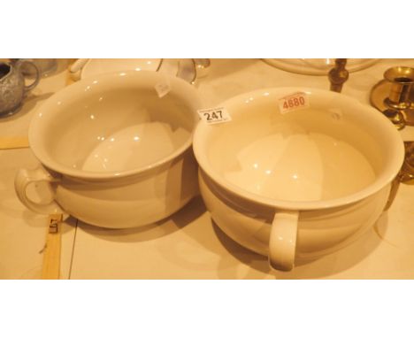 Two ceramic chamber pots