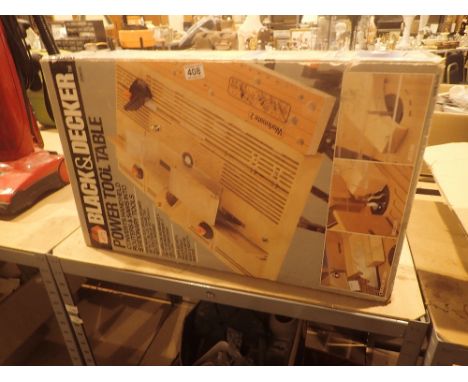 Black and Decker power tool table, converts handheld routers and saws into stationary tools