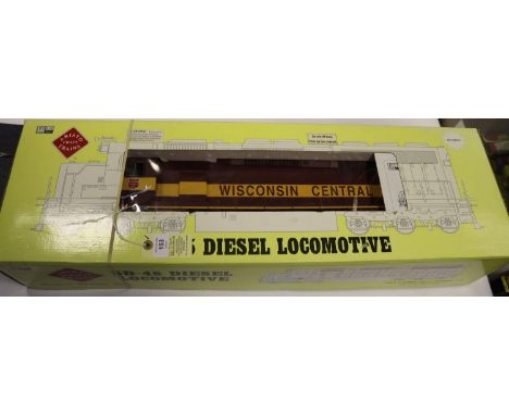 A Gauge One (1:29 scale/45mm) Aristo-Craft Trains American outline locomotive (22416). An SD-45 Co-Co Diesel Locomotive, Wisc